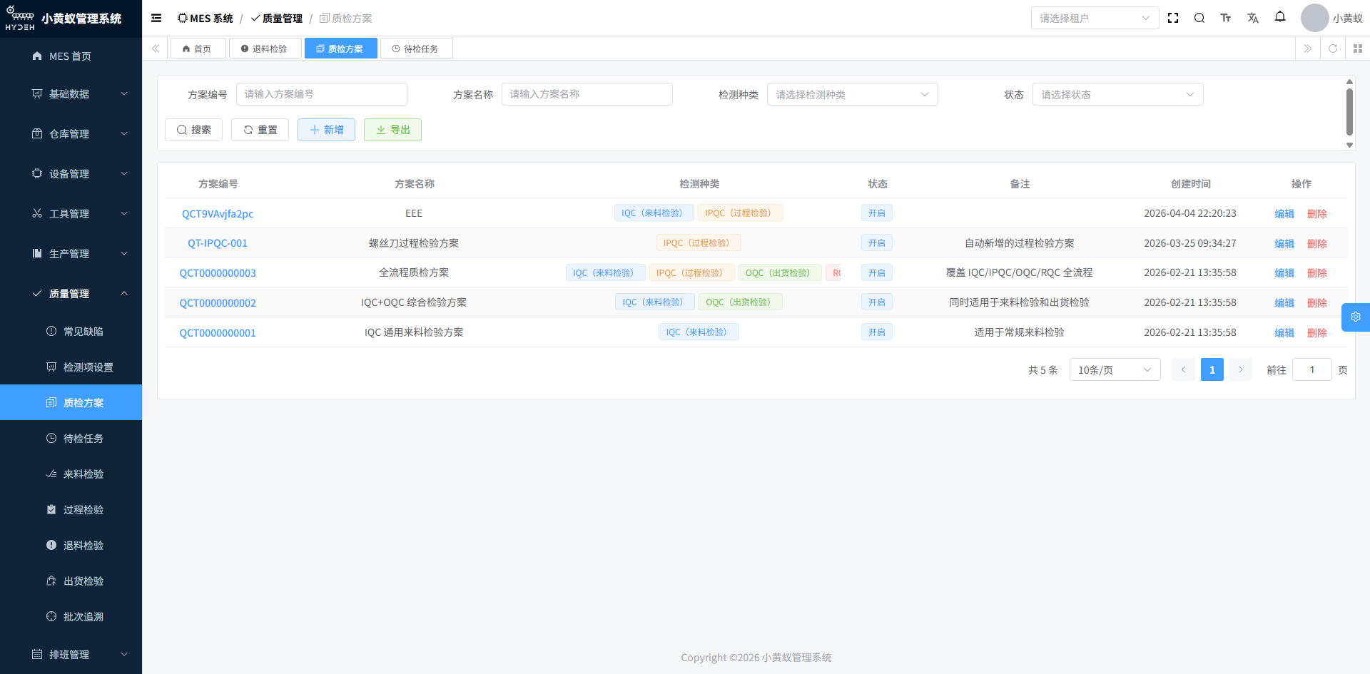 质检方案